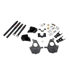 BELLTECH LOWERING KITS 1999-2000 Chevrolet Silverado/Sierra (Ext Cab) 2" F/4" R drop W/ Nitro Drop II Shocks
