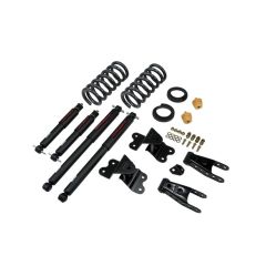 BELLTECH LOWERING KITS 1988-1998 Chevrolet Silverado/Sierra C1500 (Std Cab, ext 454 SS) 2" or 3" F/4" R drop W/ Nitro Drop II Shocks
