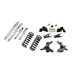 BELLTECH LOWERING KITS 1992-1998 Chevrolet Silverado/Sierra C1500 (Std Cab, ext 454 SS) 3" F/4" R drop W/ Street Performance Shocks