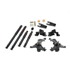BELLTECH LOWERING KITS 1988-1991 Chevrolet Silverado/Sierra C1500 (Std Cab, ext 454 SS) 2" F/4" R drop W/ Nitro Drop II Shocks