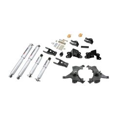 BELLTECH LOWERING KITS  1990-1994 Chevrolet Silverado/Sierra C1500 (454 SS Only) 88-98 Chevrolet Silverado/Sierra C2500 (All ext 8 Lug) 2" F/4" R drop W/ Street Performance Shocks
