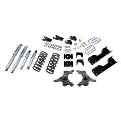 BELLTECH LOWERING KITS  1990-1994 Chevrolet Silverado/Sierra C1500 (454 SS Only) 88-98 Chevrolet Silverado/Sierra C2500 (All ext 8 Lug) 4" or 5" F/6" or 7" R drop W/ Street Performance Shocks