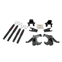 BELLTECH LOWERING KITS 1973-1987 Chevrolet C10 (1 1/4" Rotor) 3" F/4" R drop W/ Nitro Drop II Shocks