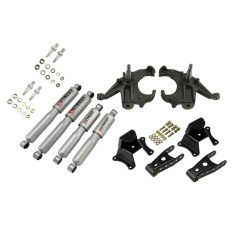 BELLTECH LOWERING KITS 1973-1987 Chevrolet C10 (1 1/4" Rotor) 3" F/4" R drop W/ Street Performance Shocks