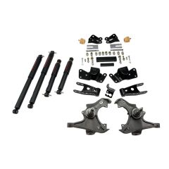 BELLTECH LOWERING KITS  1997-2000 Chevrolet Silverado/Sierra 3/4 Ton & 1 Ton (Crew Cab/Dually) 3" F/4" R drop W/ Nitro Drop II Shocks
