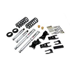 BELLTECH LOWERING KITS 1990-1996 Chevrolet Silverado/Sierra 3/4 Ton & 1 Ton (Ext/Crew Cab) 1" or 2" F/4" R drop W/ Street Performance Shocks