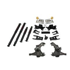 BELLTECH LOWERING KITS 1988- Chevrolet Silverado/Sierra C3500 (Ext Cab, Dually) 3" F/4" R drop W/ Nitro Drop II Shocks