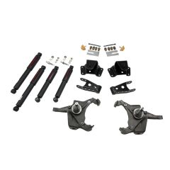 BELLTECH LOWERING KITS 1975-1991 Chevrolet Silverado C30 1 Ton (Crew Cab & Dually Only) 3" F/4" R drop W/ Nitro Drop II Shocks