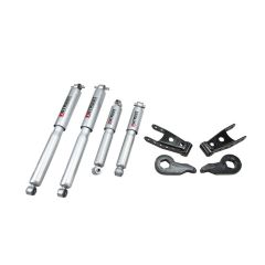 BELLTECH LOWERING KITS 1988-1998 Chevrolet Silverado/Sierra (Std/Ext Cab4WD) 95-99 Chevrolet Tahoe/Suburban/Yukon (4WD) 1" or 3" F/2" R drop W/ Street Performance Shocks