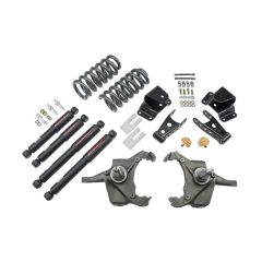 BELLTECH LOWERING KITS 1975-1991 Chevrolet Silverado C30 1 Ton (Crew Cab & Dually Only) 4" F/4" R drop W/ Nitro Drop II Shocks