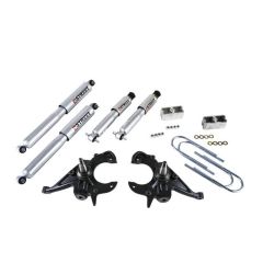 BELLTECH LOWERING KITS  1982-2004 Chevrolet S10/S15 Pickup 4&6 cyl. (Std Cab) 83-97 Chevrolet Blazer/Jimmy 4&6 cyl. 2" F/2" R drop W/ Street Performance Shocks