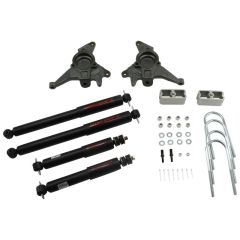 BELLTECH LOWERING KITS 1998-2003 Chevrolet Blazer/Jimmy 6 cyl. (incl Extreme) 2" F/2" R drop W/ Nitro Drop II Shocks