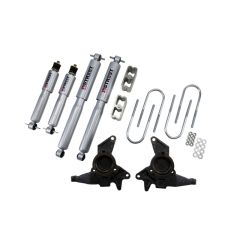 BELLTECH LOWERING KITS 1998-2003 Chevrolet Blazer/Jimmy 6 cyl. (incl Extreme) 2" F/3" R drop W/ Street Performance Shocks