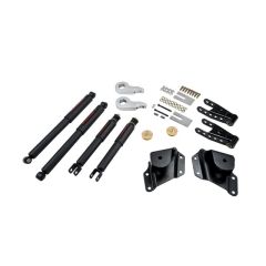 BELLTECH LOWERING KITS 2005-2006 Chevrolet Silverado/Sierra (Std Cab, w/ Factory Front Torsion bar) 1" or 2" F/4" R drop W/ Nitro Drop II Shocks