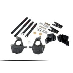BELLTECH LOWERING KITS 2005-2006 Chevrolet Silverado/Sierra (Std Cab, w/ Factory Front Torsion bar) 2" F/4" R drop W/ Nitro Drop II Shocks