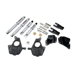 BELLTECH LOWERING KITS 2005-2006 Chevrolet Silverado/Sierra (Std Cab, w/ Factory Front Torsion bar) 2" F/4" R drop W/ Street Performance Shocks