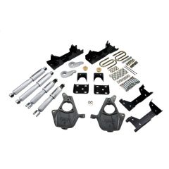 BELLTECH LOWERING KITS 2005-2006 Chevrolet Silverado/Sierra (Std Cab, w/ Factory Front Torsion bar) 3" or 4" F/6" R drop W/ Street Performance Shocks