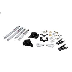 BELLTECH LOWERING KITS 2005-2006 Chevrolet Silverado/Sierra (Ext Cab, w/ Factory Front Torsion bar) 1" or 2" F/4" R drop W/ Street Performance Shocks