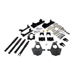 BELLTECH LOWERING KITS 2005-2006 Chevrolet Silverado/Sierra (Ext Cab, w/ Factory Front Torsion bar) 3" or 4" F/6" R drop W/ Nitro Drop II Shocks