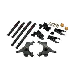 BELLTECH LOWERING KITS 1992-1998 Chevrolet Silverado/Sierra C1500 (Std Cab, ext 454 SS) 2" F/4" R drop W/ Nitro Drop II Shocks