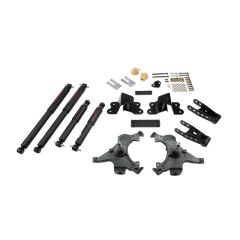 BELLTECH LOWERING KITS 1988-1998 Chevrolet Silverado/Sierra C1500 (Ext Cab) 2" F/4" R drop W/ Nitro Drop II Shocks