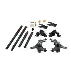 BELLTECH LOWERING KITS 1988-1991 Chevrolet Silverado/Sierra C1500 (Std Cab, ext 454 SS) 2" F/4" R drop W/ Nitro Drop II Shocks