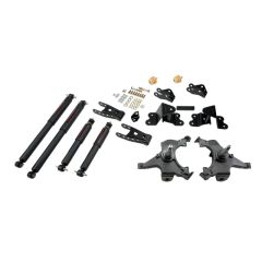 BELLTECH LOWERING KITS 1990-1994 Chevrolet Silverado/Sierra C1500 (454 SS Only) 88-98 Chevrolet Silverado/Sierra C2500 (All ext 8 Lug) 2" F/4" R drop W/ Nitro Drop II Shocks