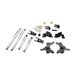 BELLTECH LOWERING KITS 1990-1994 Chevrolet Silverado/Sierra C1500 (454 SS Only) 88-98 Chevrolet Silverado/Sierra C2500 (All ext 8 Lug) 2" F/4" R drop W/ Street Performance Shocks