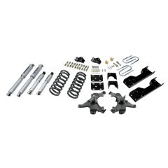 BELLTECH LOWERING KITS  1990-1994 Chevrolet Silverado/Sierra C1500 (454 SS Only) 88-98 Chevrolet Silverado/Sierra C2500 (All ext 8 Lug) 4" or 5" F/6" R drop W/ Street Performance Shocks
