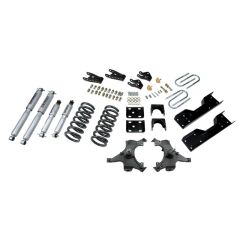 BELLTECH LOWERING KITS  1990-1994 Chevrolet Silverado/Sierra C1500 (454 SS Only) 88-98 Chevrolet Silverado/Sierra C2500 (All ext 8 Lug) 4" or 5" F/6" or 7" R drop W/ Street Performance Shocks