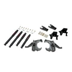 BELLTECH LOWERING KITS 1973-1987 Chevrolet C10 (1" Rotor) 3" F/4" R drop W/ Nitro Drop II Shocks