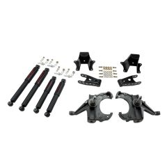 BELLTECH LOWERING KITS 1973-1987 Chevrolet C10 (1 1/4" Rotor) 3" F/4" R drop W/ Nitro Drop II Shocks