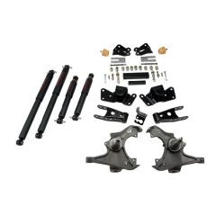BELLTECH LOWERING KITS 1997-2000 Chevrolet Silverado/Sierra 3/4 Ton & 1 Ton (Crew Cab/Dually) 3" F/4" R drop W/ Nitro Drop II Shocks