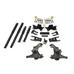 BELLTECH LOWERING KITS 1997-2000 Chevrolet Silverado/Sierra 3/4 Ton & 1 Ton ((All Cabs)/Dually) 3" F/4" R drop W/ Nitro Drop II Shocks