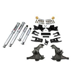 BELLTECH LOWERING KITS 1997-2000 Chevrolet Silverado/Sierra 3/4 Ton & 1 Ton ((All Cabs)/Dually) 3" F/4" R drop W/ Street Performance Shocks