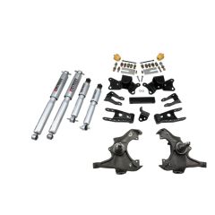 BELLTECH LOWERING KITS 1988- Chevrolet Silverado/Sierra C3500 (Ext Cab, Dually) 3" F/4" R drop W/ Street Performance Shocks