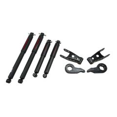 BELLTECH LOWERING KITS 1988-1998 Chevrolet Silverado/Sierra (Std/Ext Cab4WD) 95-99 Chevrolet Tahoe/Suburban/Yukon (4WD) 1" or 3" F/2" R drop W/ Nitro Drop II Shocks