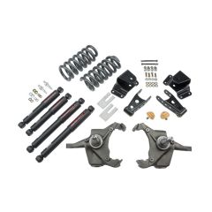 BELLTECH LOWERING KITS 1975-1991 Chevrolet Silverado C30 1 Ton (Crew Cab & Dually Only) 4" F/4" R drop W/ Nitro Drop II Shocks